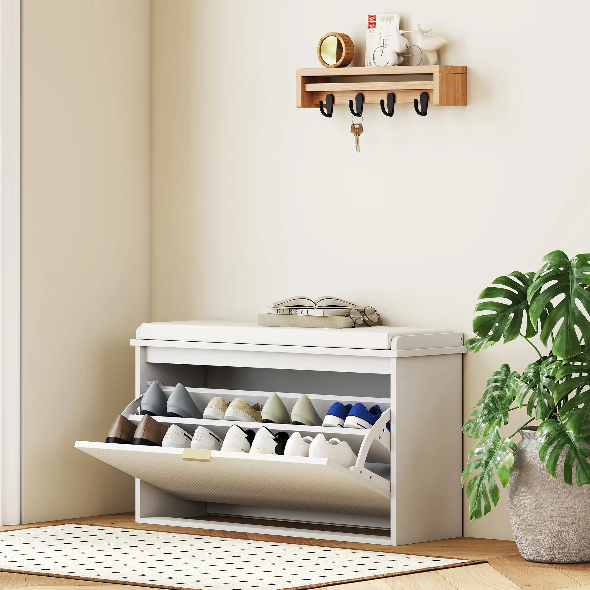 White Shoe Cabinet