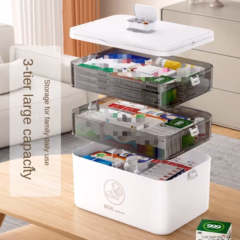 LUKISU Food-Grade Multi-Size Multi-Layer Waterproof Medicine Storage Box – Large Capacity Plastic Pill Organizer