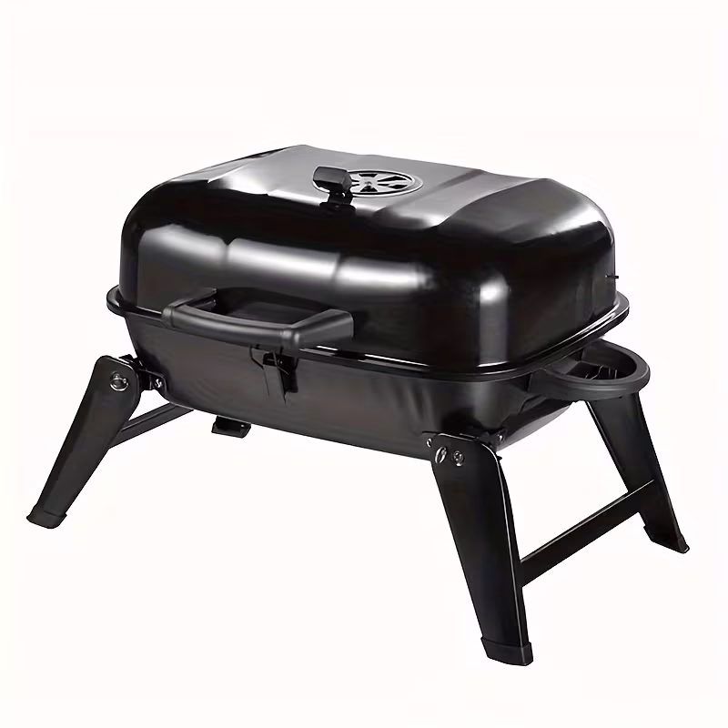 BANGRUI® Portable Charcoal Grill with Warming Rack – Small Tabletop Barbecue Grill