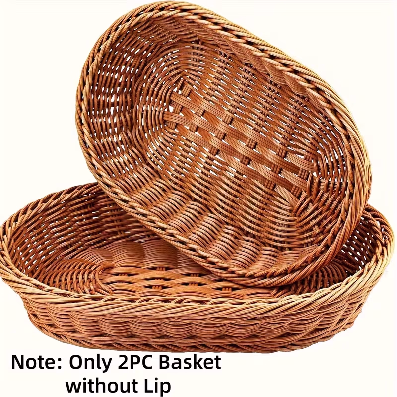 FARIDABIO® Bread Basket – Durable, Plastic Bread Basket, Washable Food Tray for Desserts & Fruits