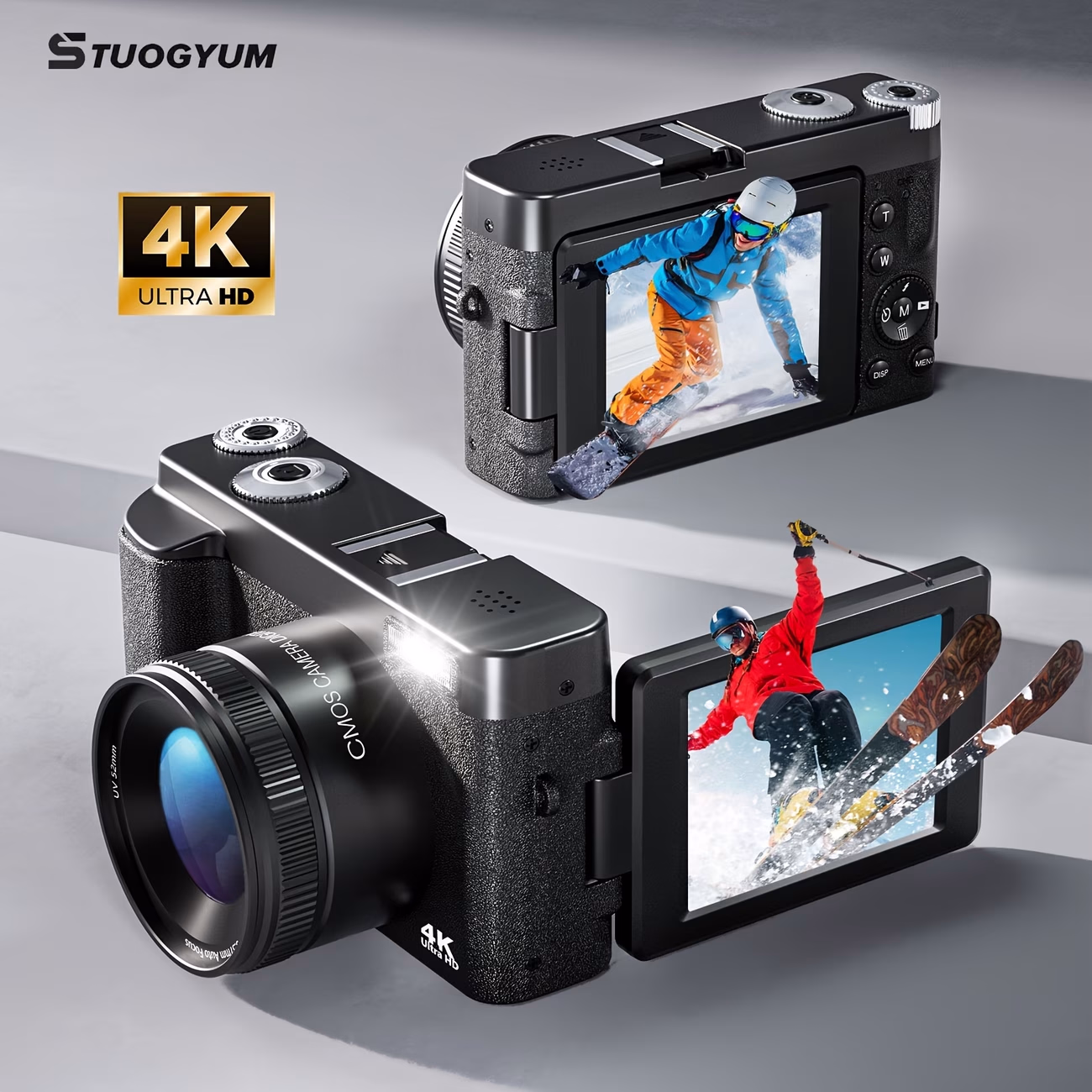 STUOGYUM® 4K Digital Camera for Photography – 48MP Vlogging Camera with Autofocus and Anti-Shake
