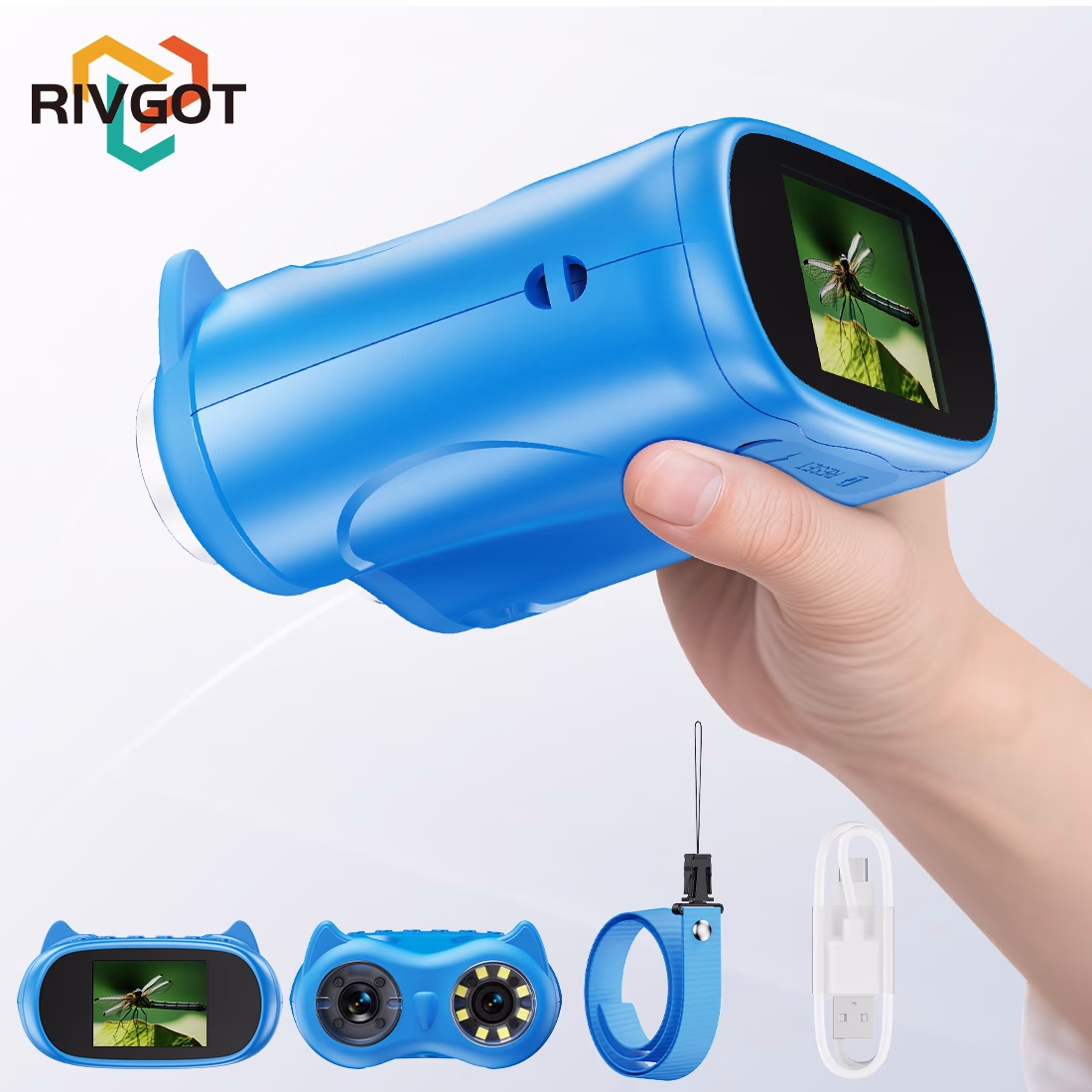 RIVGOT® 2-in-1 Microscope and Telescope – Dual Modes with Handheld Magnifying Glass and Telescope