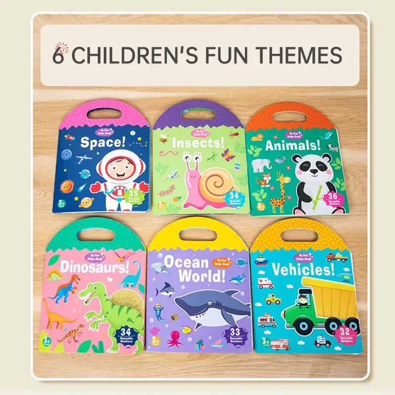 Color: Dark Grey - Early Childhood Education Scene Sticker Book Focus Cultivation Quiet Sticker Book Enlightenment Puzzle Cognitive Sticker Book