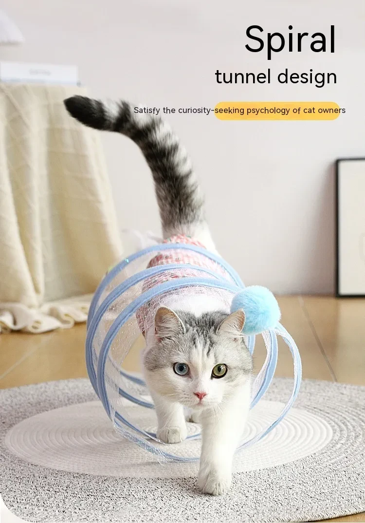 Self-play Cat Hunting Spiral Tunnel Toy