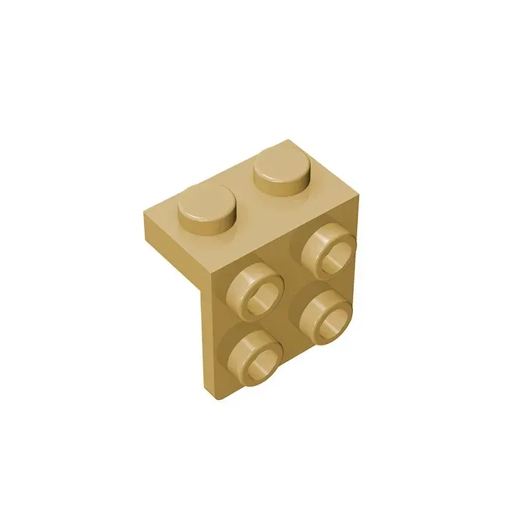 Color: DARK GRAY - Gobricks GDS-641 ANGLE PLATE 1X2 / 2X2 compatible with lego 44728 21712 92411 children's DIY Educational Building Blocks