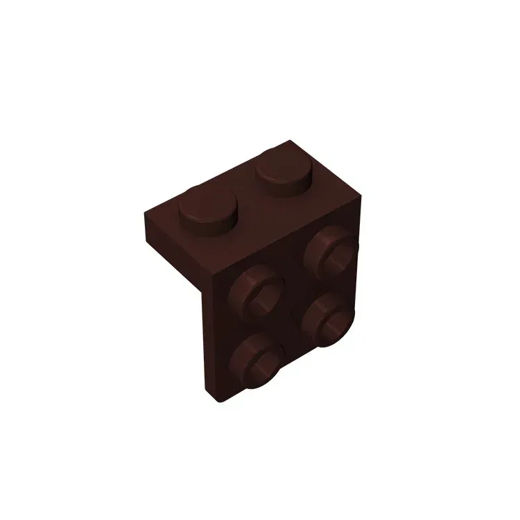 Color: Burgundy - Gobricks GDS-641 ANGLE PLATE 1X2 / 2X2 compatible with lego 44728 21712 92411 children's toys Assembles Building Blocks