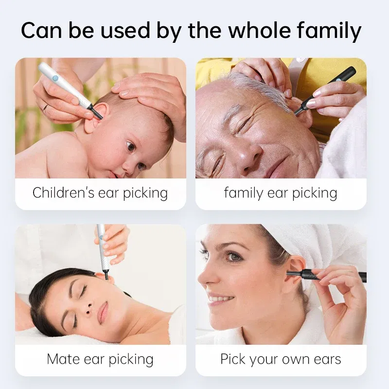Color: Brown - Visual Ear Cleaner With Camera 6 LED Lights 4.0mm Lens Ear Wax Removal Tool ?‹500W Pixel Camera Take Video 500W HD Earpick Gifts