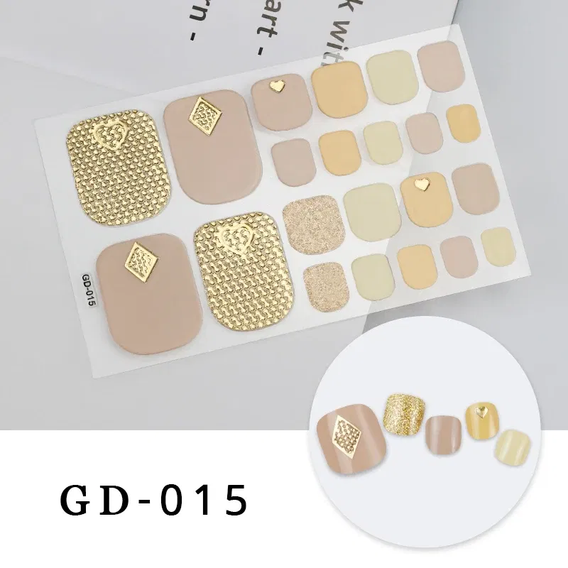 Color: Medium Auburn - Colorful Nail Stickers Foot Shiny Glitter Nails  Charms Full Cover Self-Adhesive Nail Polish Stickers for Nails Art