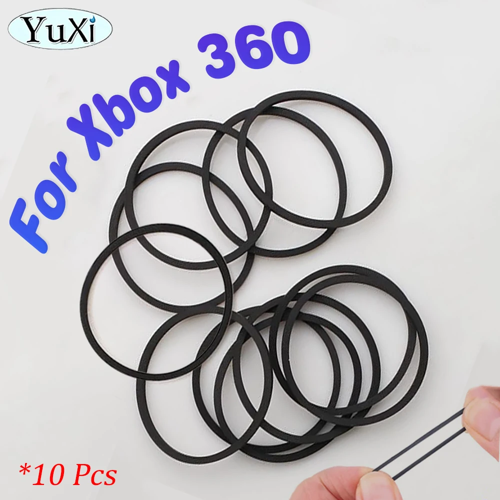 Color: Red - 10cs DVD Disk Drive Rubber Belts For Xbox 360 Microsoft Stuck Disc Tray Black Rubber Rings Replacement Accessories