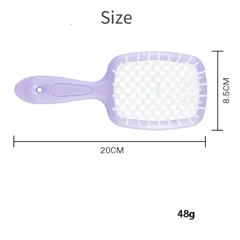 Color: Green - Scalp Massage Combs for Women Salon Hair Brush Air Cushion Combs Hair Comb Ponytail Combs Hollowing Out Fashion Hair Accessories