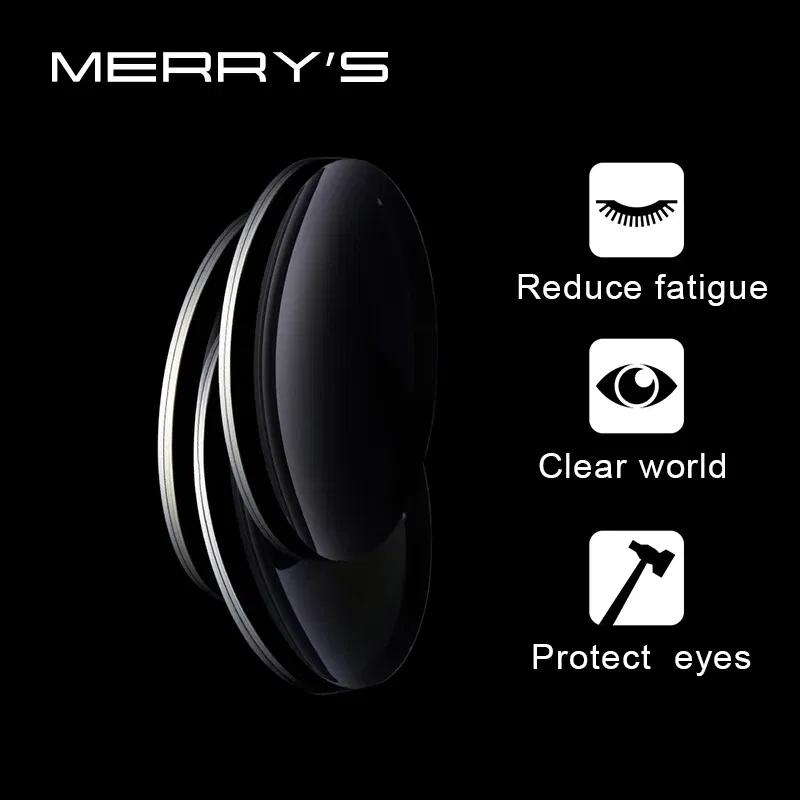 Lenses Color: GRAY, Lens Index: 1.67 - MERRYS Photochromic Series 1.56 1.61 1.67 Prescription CR-39 Resin Aspheric Glasses Lenses Myopia Sunglasses Lens