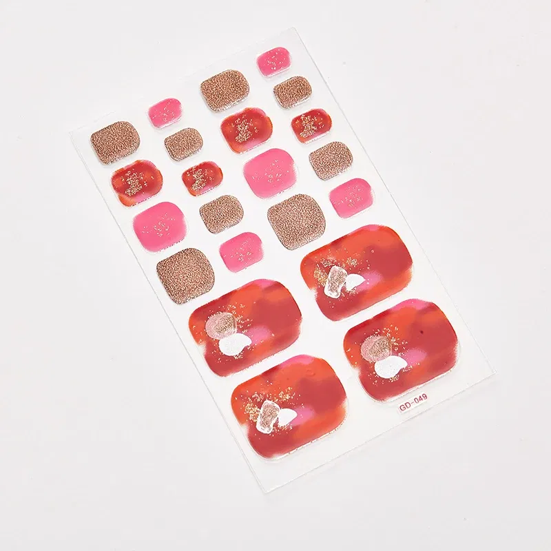 Color: Jade green - 22 Tips/Sheet Nail Sticker Album Nail Designs Manicure Nail Accesoires Nail Art Stickers Nail Wraps DIY  Women Salon Loveliness