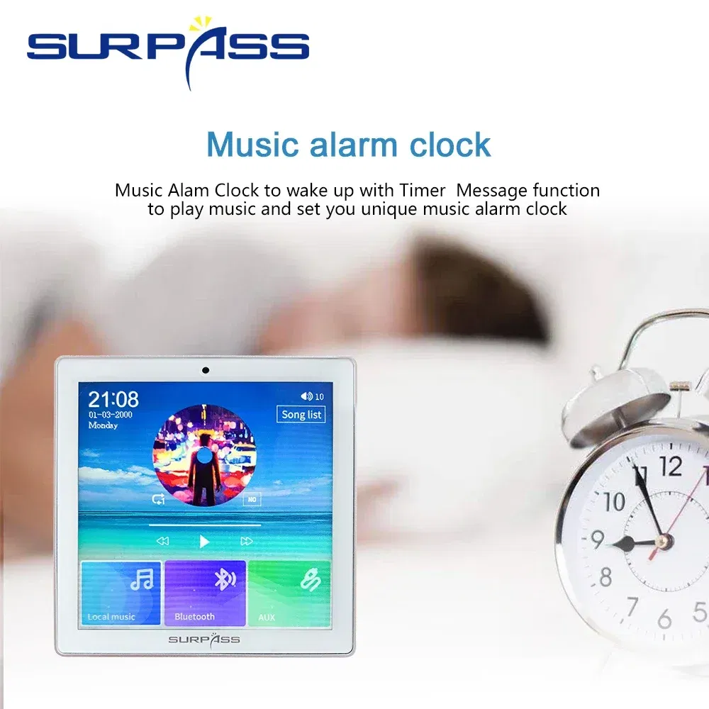 Ships From: United States, Color: Ivory - Smart Home Audio 4 Channel Wireless Bluetooth-compatible Wall Amplifier Mini Multifunction Stereo Board Hifi with Fm Radio