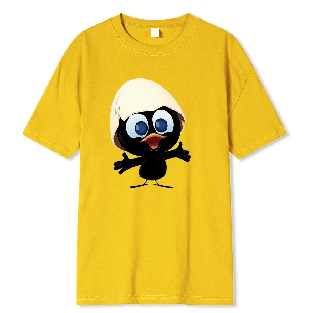 Color: PURPLE, Size: XXL - Sunlight T Shirt Big Size Men Calimero Cartoon pattern Men T Shirt Painted Funny Tshirt Men T Shirt