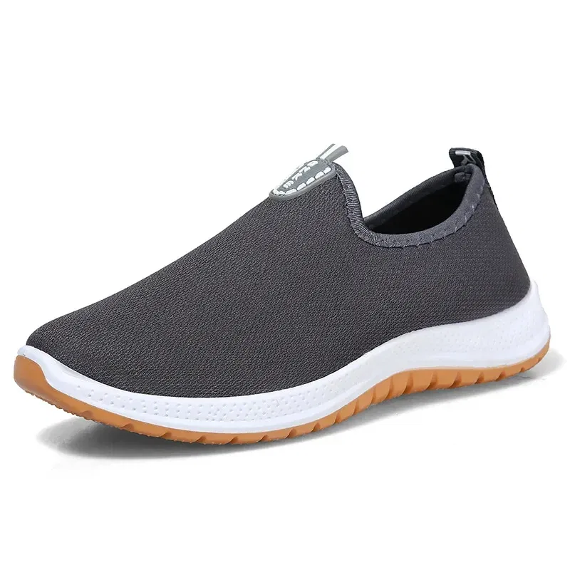 Color: Beige, Shoe Size: 43 - 2022 Leisure Sports Cloth Shoes Men's Mesh Breathable Soft Sole Running Shoes