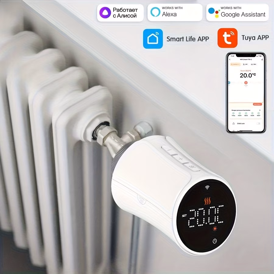 YFK® Smart Zigbee TRV Thermostatic Radiator Valve – Smart Thermostat Actuator for Efficient Heating Control
