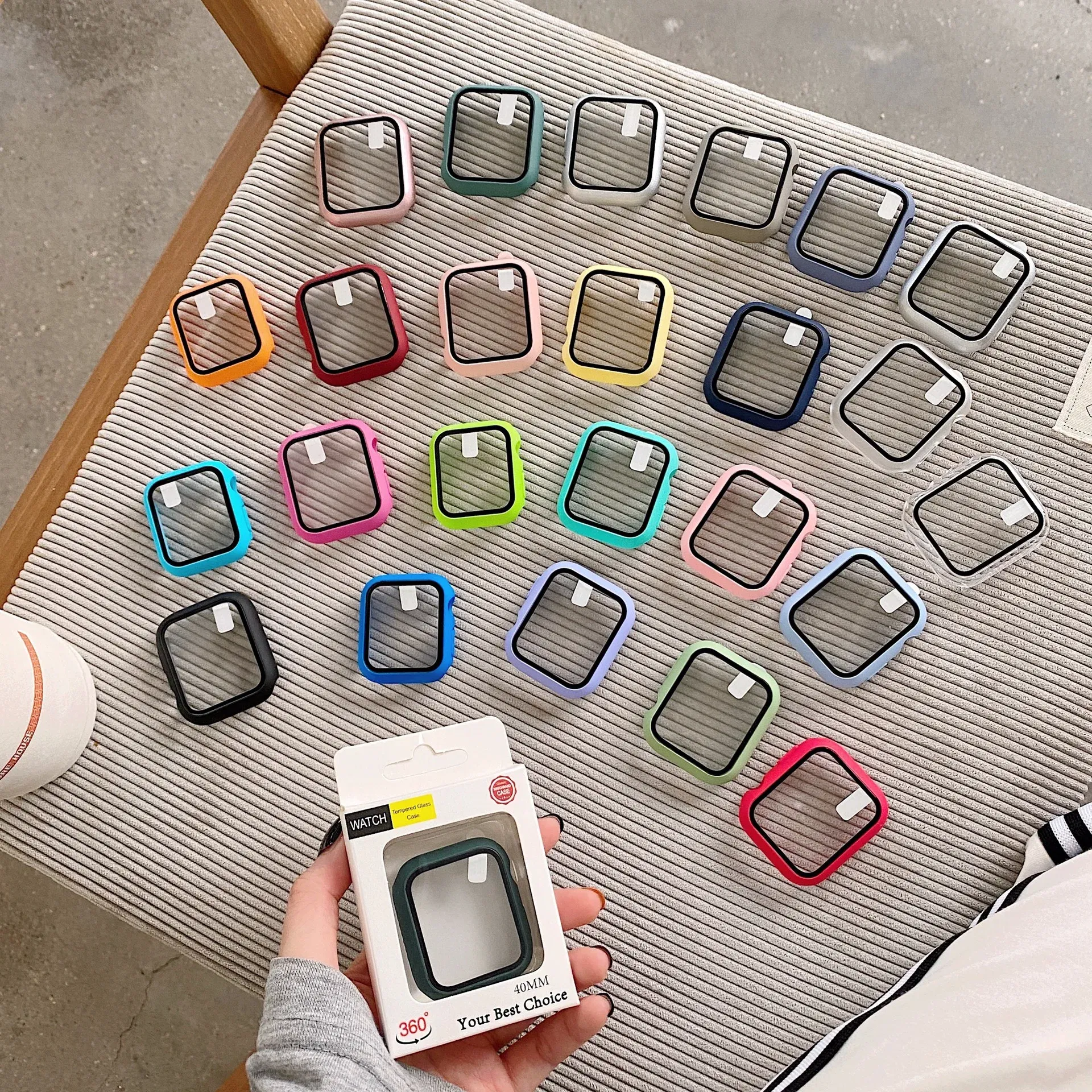 Dial Diameter: 9 inches, Color: Translucent - Tempered Glass+cover For Apple Watch 9 8 41mm 45mm 42mm 38mm PC Bumper Screen Protector Case IWatch Series 7 6 5 4 Se 44mm 40mm