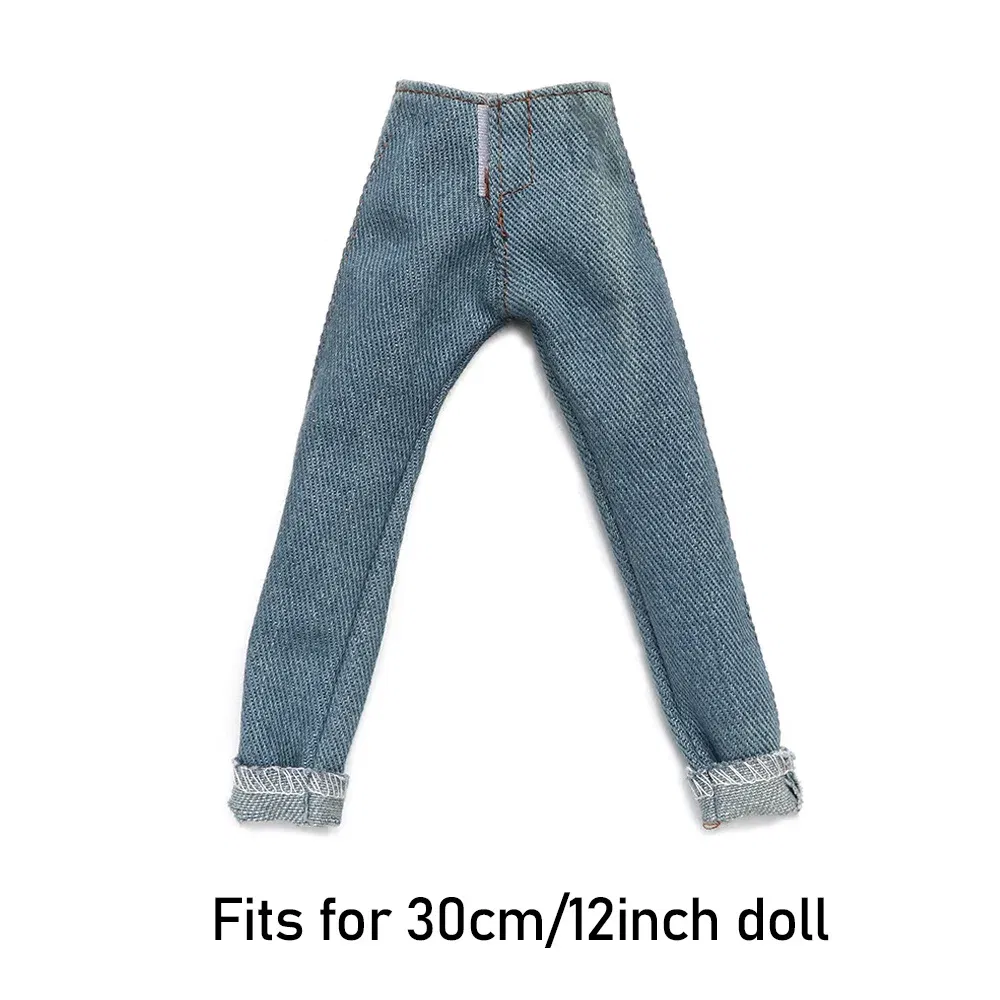 Color: Navy Blue - High Quality 1/6 Male Doll Clothes Jeans Pants For Ken Doll Trousers Boyfriend Ken Prince Male Doll Casual Wear Doll Accessories