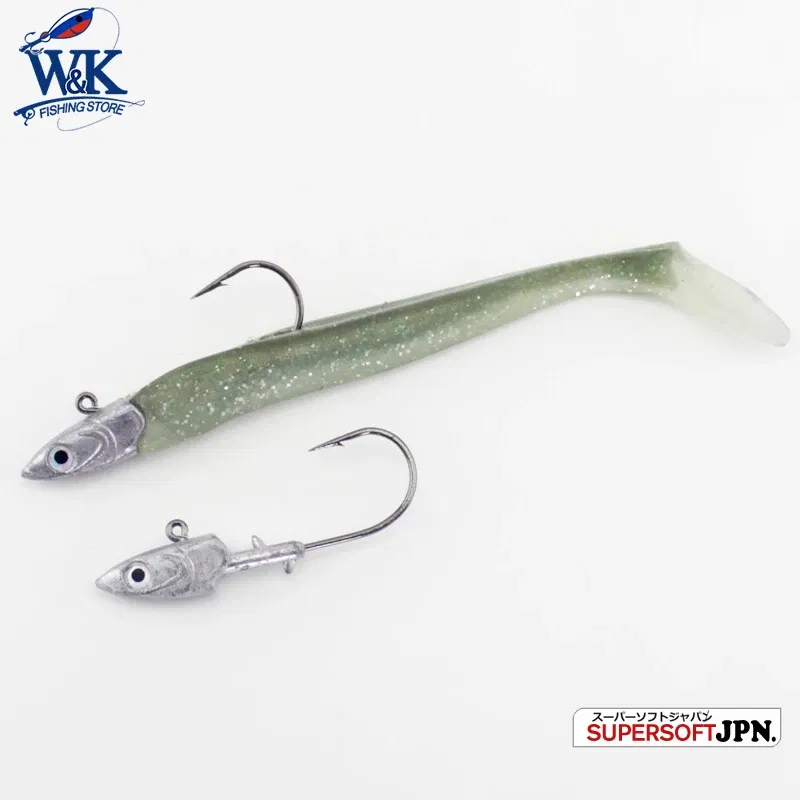 Color: Light Grey - WK Strong 8/0 90g and 6/0 60g Jig Hooks Big Jig Head for Soft Lure Weighted Fishing Hooks Colorful JIGS