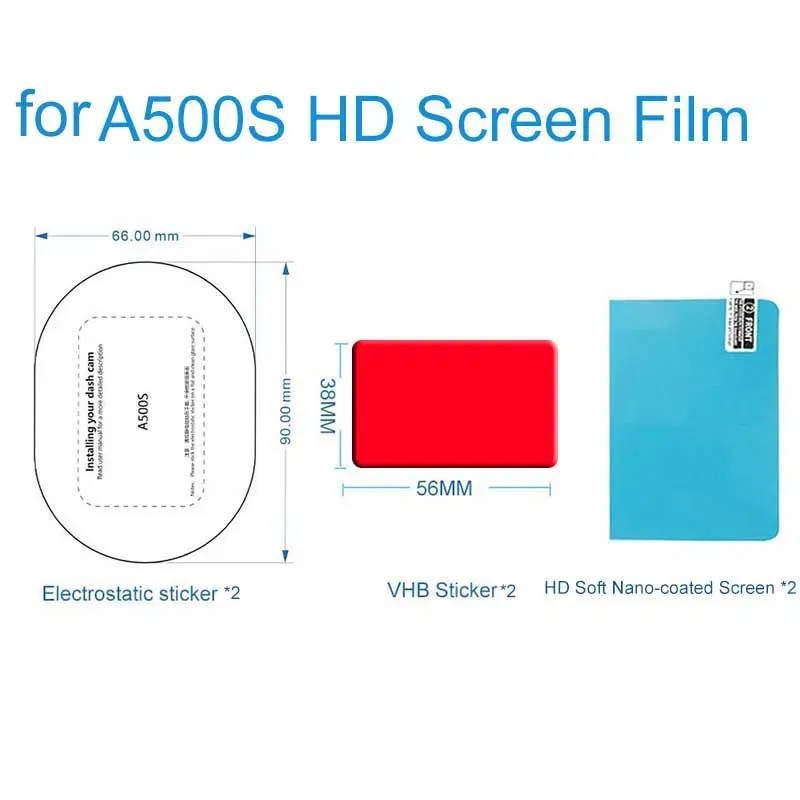Color Name: green - For 70mai Dash Cam Pro plus + A500S LIE2 A200 Dash Cam Film and Static Stickers for 70mai A500S / LIE2  A200 Dash Cam Mount