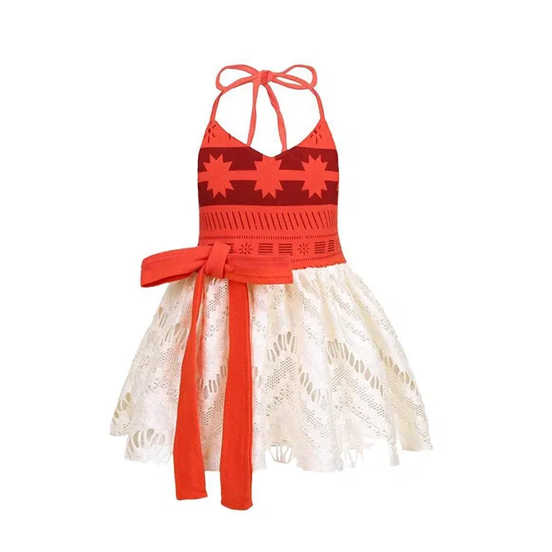 Color: SKY BLUE, Kid Size: 4T - Disney New Moana Dress Costumes Kids Girl Cosplay Toddler Movie Ocean Adventure Infant Frock Halloween Party With Chick Clothes