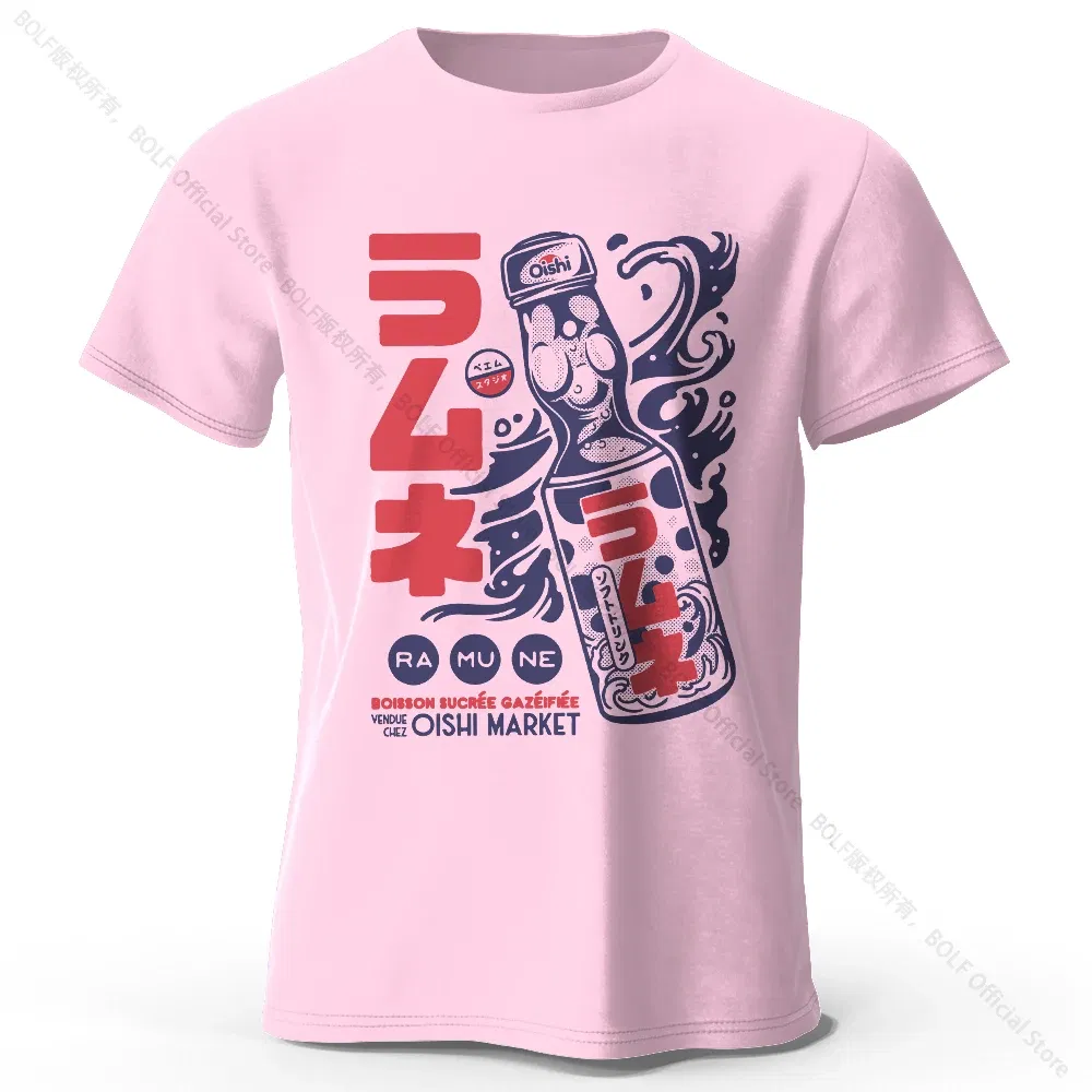 Color: Pink, Size: S - Men's Anime Character Printed 100% Cotton T-Shirt, Soft Fabric Round Neck Short Sleeve Tee, Unisex Harajuku