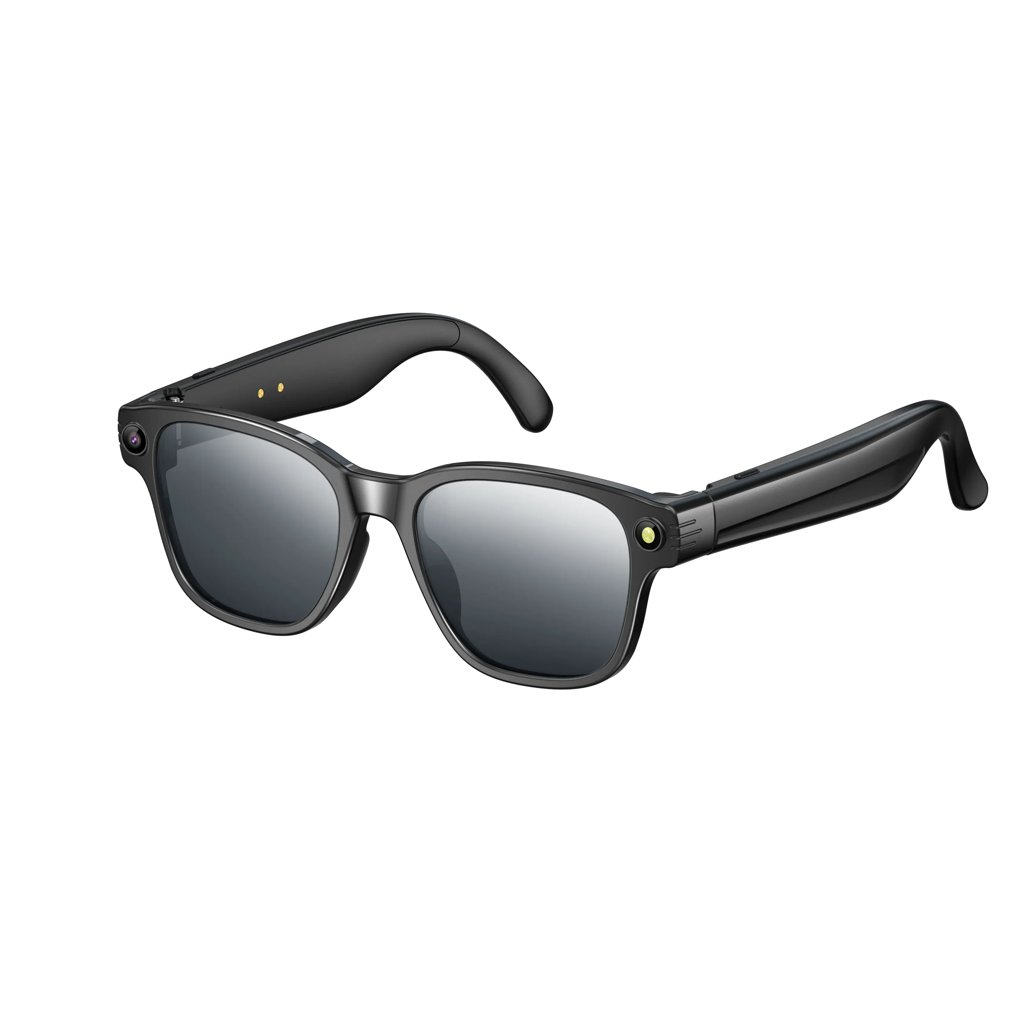 Color Name: black - Smart Glasses With 8M HD camera 1200P anti-shake HD video AI intelligent voice assistant Real-time translation Object recognion