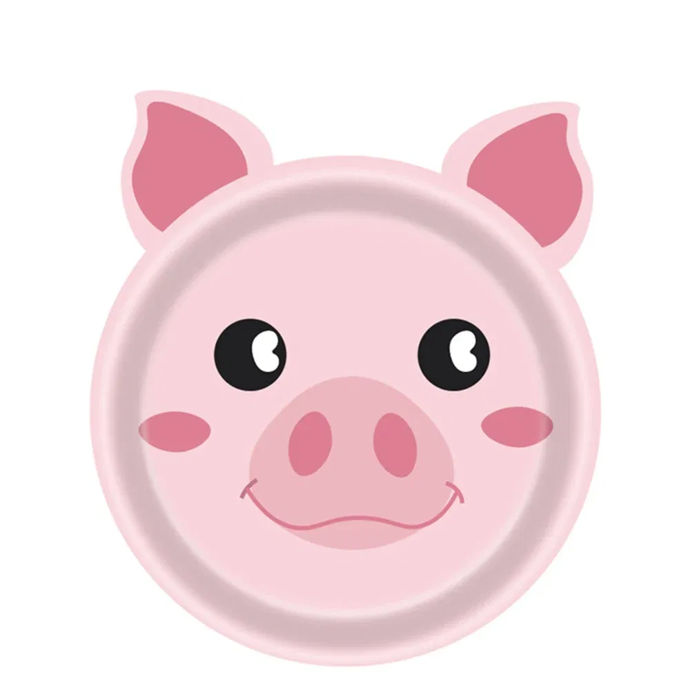 Color: Deep Sapphire, Capacity: 220ml - Farm Animals Party Paper Plates Chicken Pig Cow Sheep Horse Disposable Plates Farm Birthday Party Supplies for Baby Shower