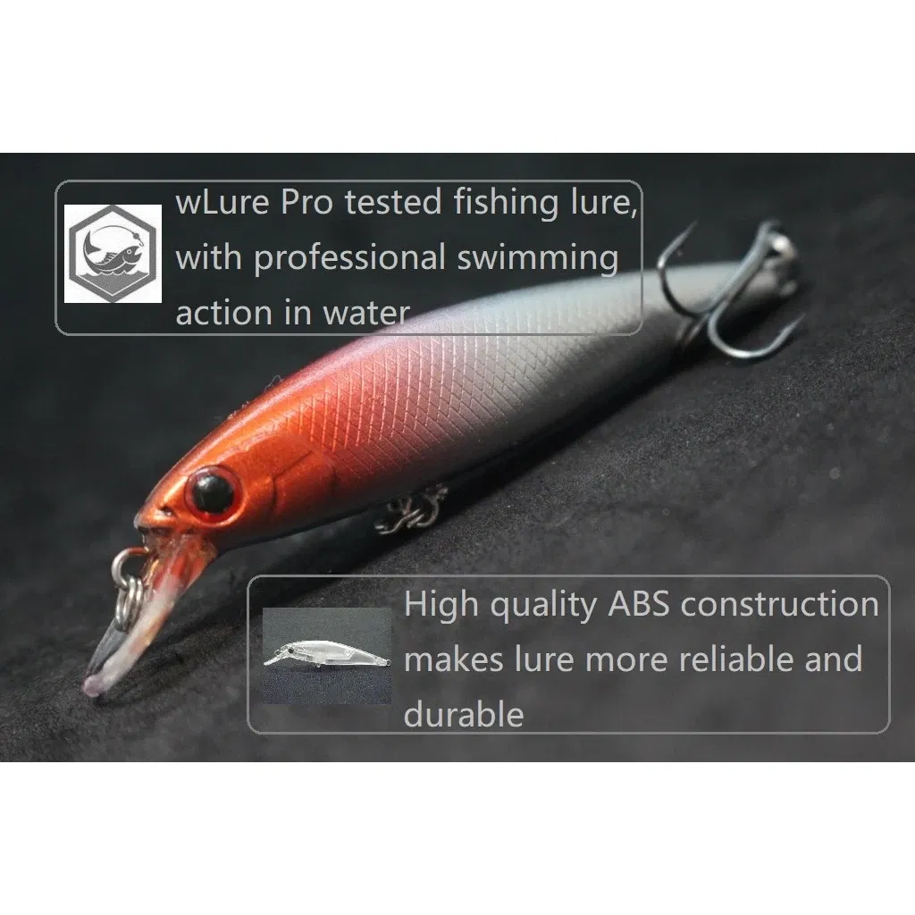Color: VIOLET/?«?—?…° - wLure Fishing Lure Jerkbait 6g 7.5cm Tiny Sinking Minnow Carp Fresh Water Use Tight Wobble Long Casting M762