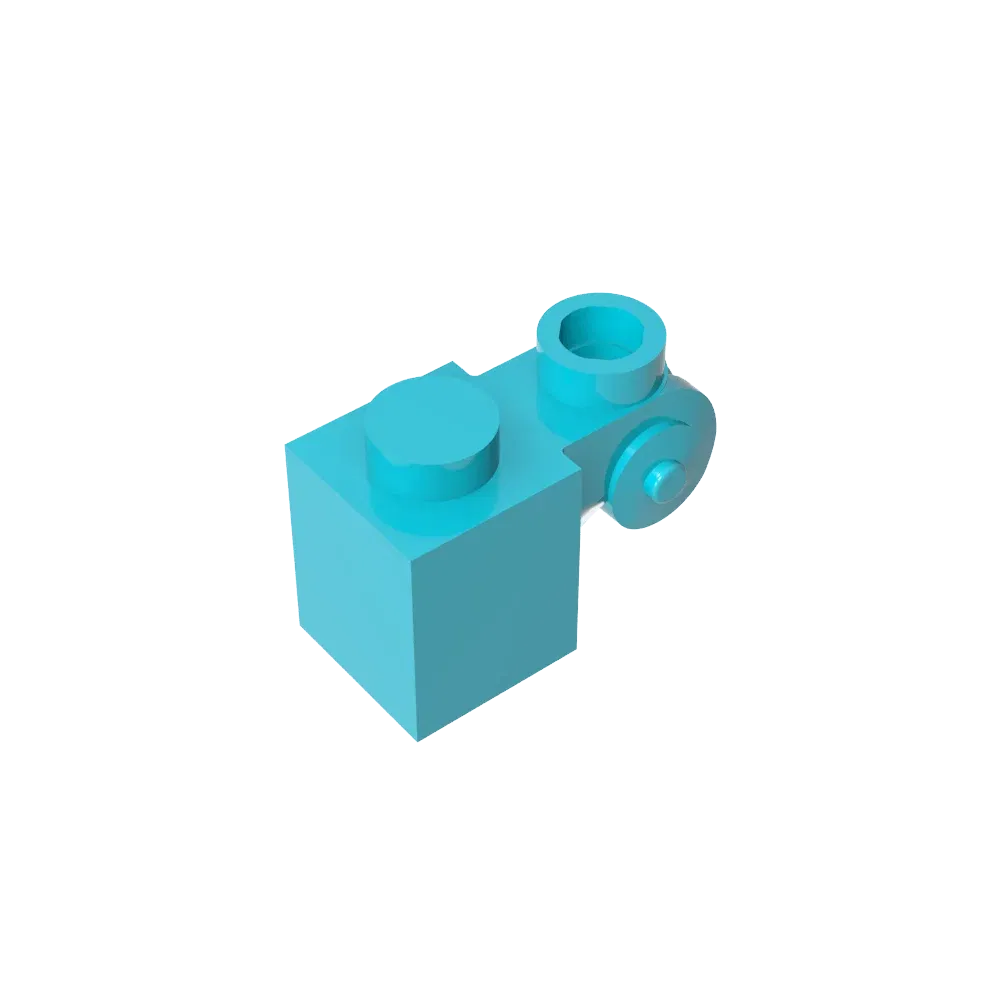 Color: CORAL RED - Gobricks GDS-M150 Brick Special 1 x 1 with Scroll with Open Stud compatible with lego 20310 Assembles Building Blocks