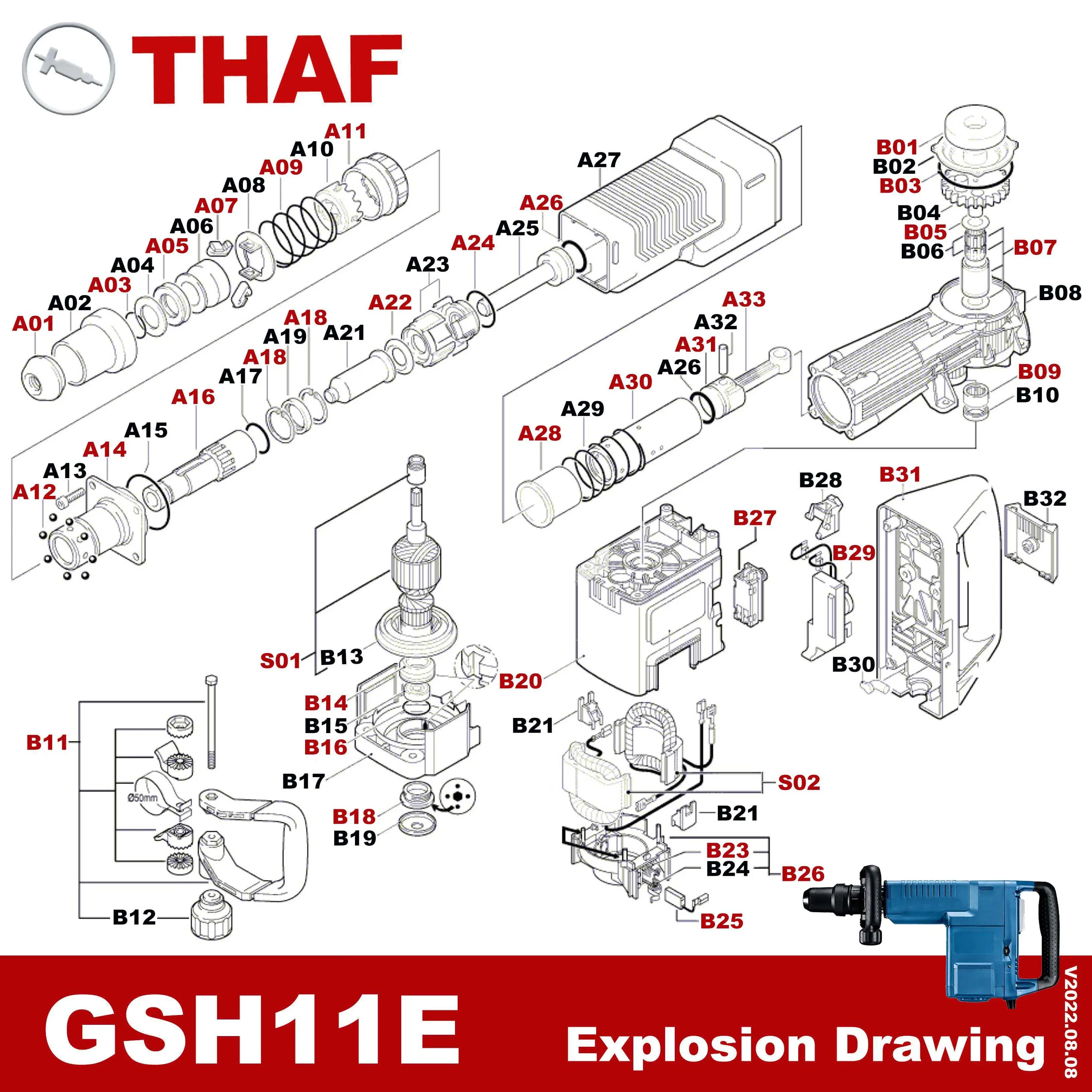 Color: MAROON, Ships From: CHINA - Speed Governor Replacement Spare Parts for Bosch Demolition Hammer GSH11E GSH 11E B29 (220V/110V Now Available)