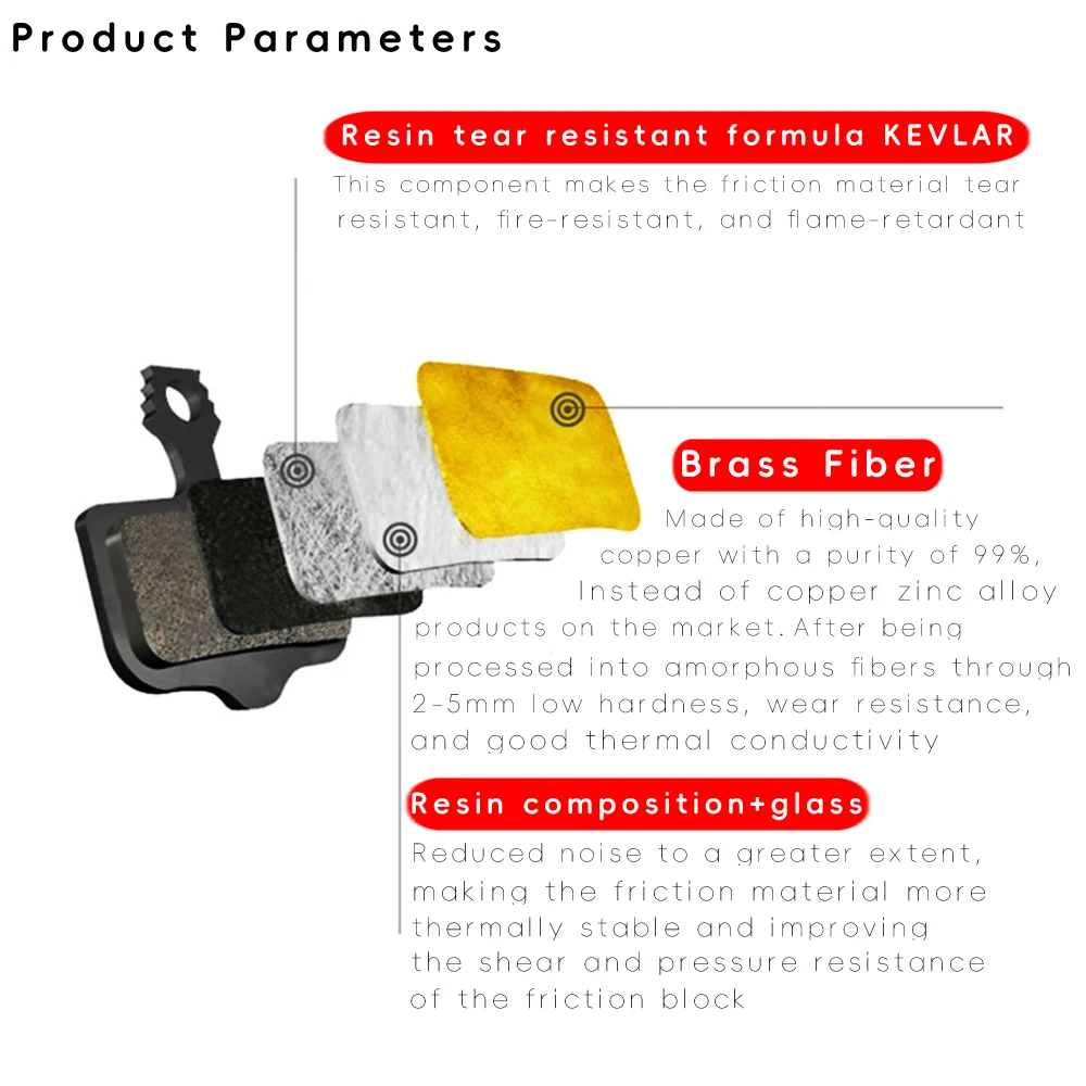 Color: Dark Grey - VXM MTB Bike Cycling Hydraulic Disc Brake Pads Resin semi-metallic for SHIMANO AVID HAYES Magura Formula M8020 DB Bicycle Parts
