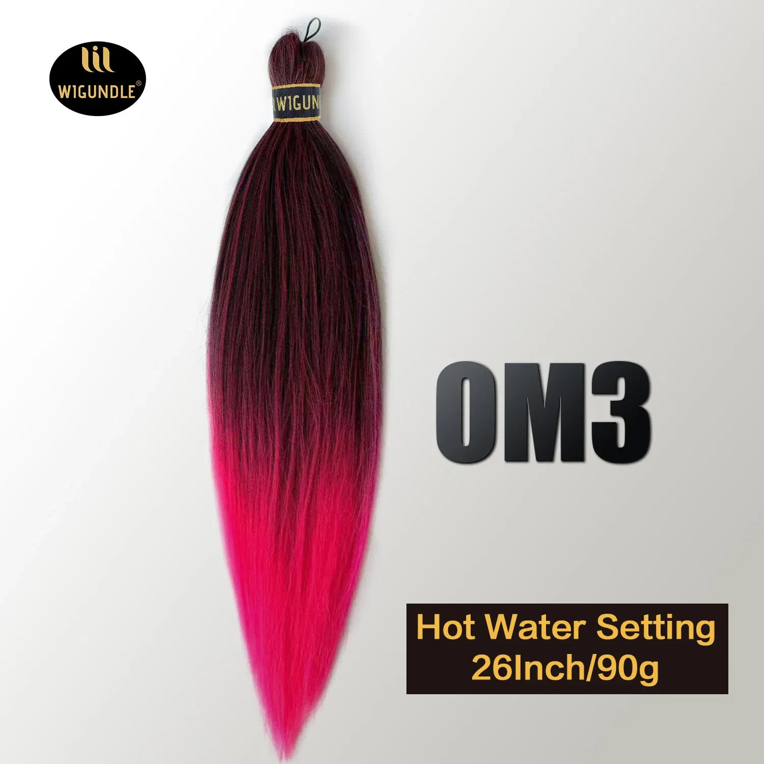 Color: T1B/350, Stretched Length: 26inches, Bulk Buy: 1Pcs/Lot - Kanekalon 26inch Hot Water Set Pre Stretched Jumbo Braiding Hair Box Twist Braids Synthetic Hair Extensions For Women Soft Yaki