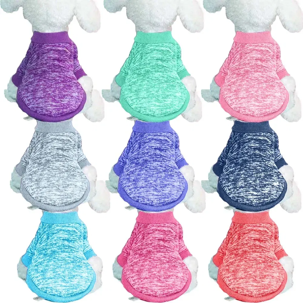 Size: M, Color: Yellow - Dog Warm Clothes Spring Autumn Winter Cute Fashion Jacket Round Neck Sweater Pet Supplies Teddy Dog Cat Clothing Pet Accessories