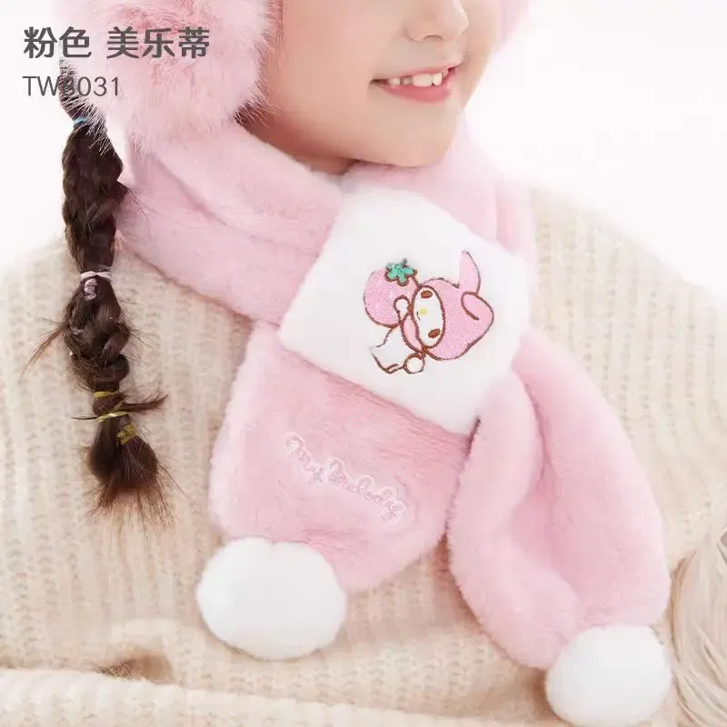Color: Beige, Size: XXL - 100% Genuine Paw Patrol Thicken Cross Collar Scarf Kids Girls Glove Warm Winter Muffler Fur Plush Cute Shawl Scarfs High quality