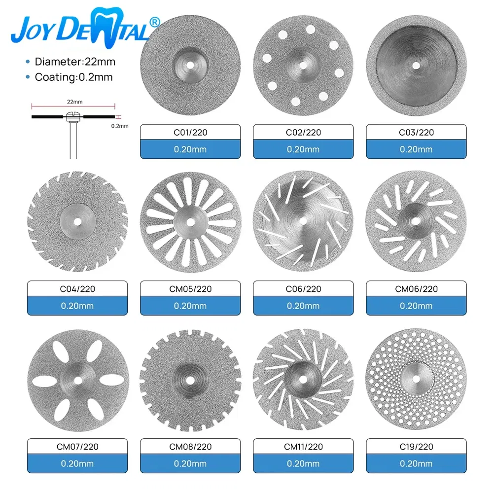 Color: Yellow - 5 Pcs Dental Lab 0.20mm Ultra-thin Diamond Cutting Disc Double Sided Disk For Separating Polishing Ceramic Crown Plaster
