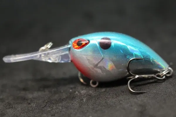 Color: Powder Blue - wLure Crankbait Wobble Fishing Lure 6cm 5g Deep Diving Tight Action Fresh Water Hard Bait Floating 8# Hooks Insect Bait C770
