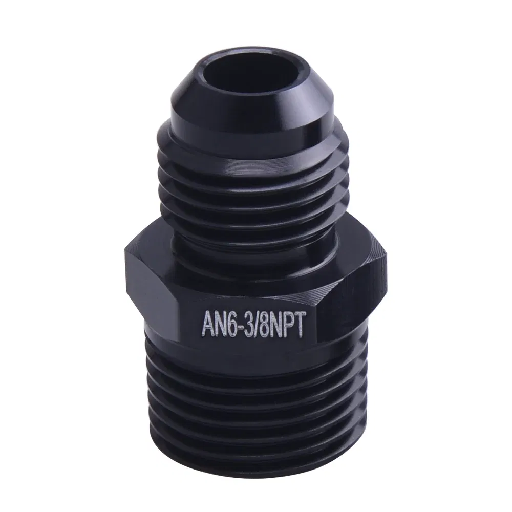 Color: black - Oil Hose Straight Fitting Hose Adapter Oil Cooler Fitting An6 to An6 An8 An10 1/2 1/8 3/8 1/4 NPT 5/16,AN10 AN8 to 9MM M18 M12