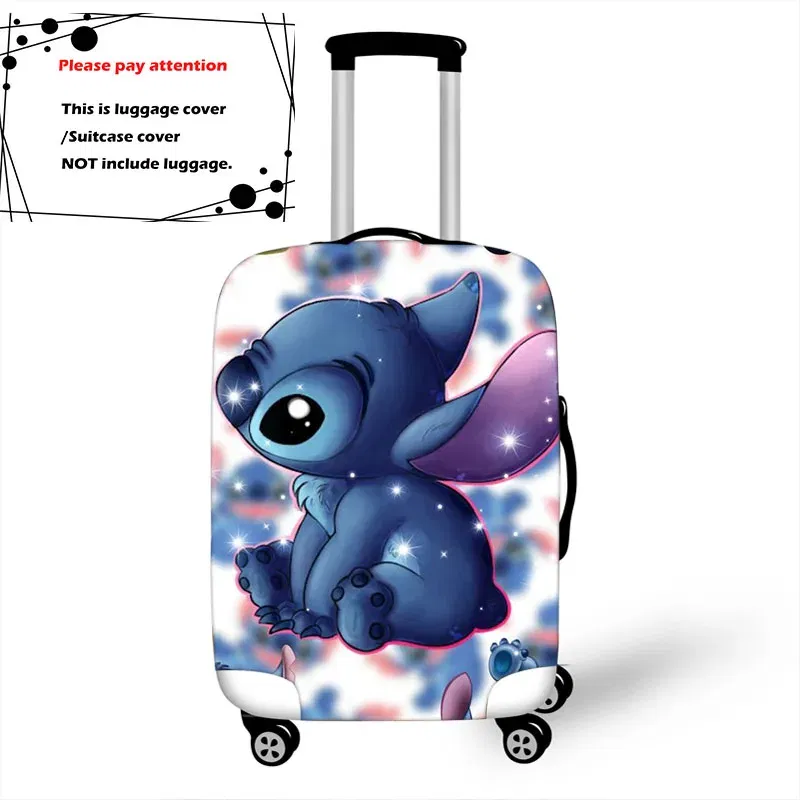 Color: GRAY, Size: S - Lilo Stitch Elastic Luggage Protective Cover Trolley Suitcase Dust Bag Case Cartoon Travel Accessories