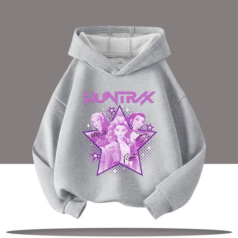 Color: Yellow, Kid Size: 7 - Y2K KPop Demon Hunters Hoodies Teenage Girls Boys Rumi KPop Demon Hunters Hoody Autumn Casual Long Sleeve Children's Clothing