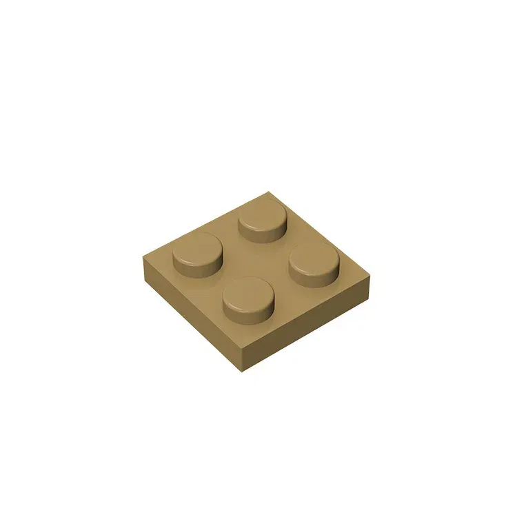 Color: Apricot - 20Pcs  MOC Parts 3022 94148 Plate 2 x 2 Compatible Bricks DIY Assmble Building Blocks Particle Kid Puzzle Brain Toy Birthday Gif