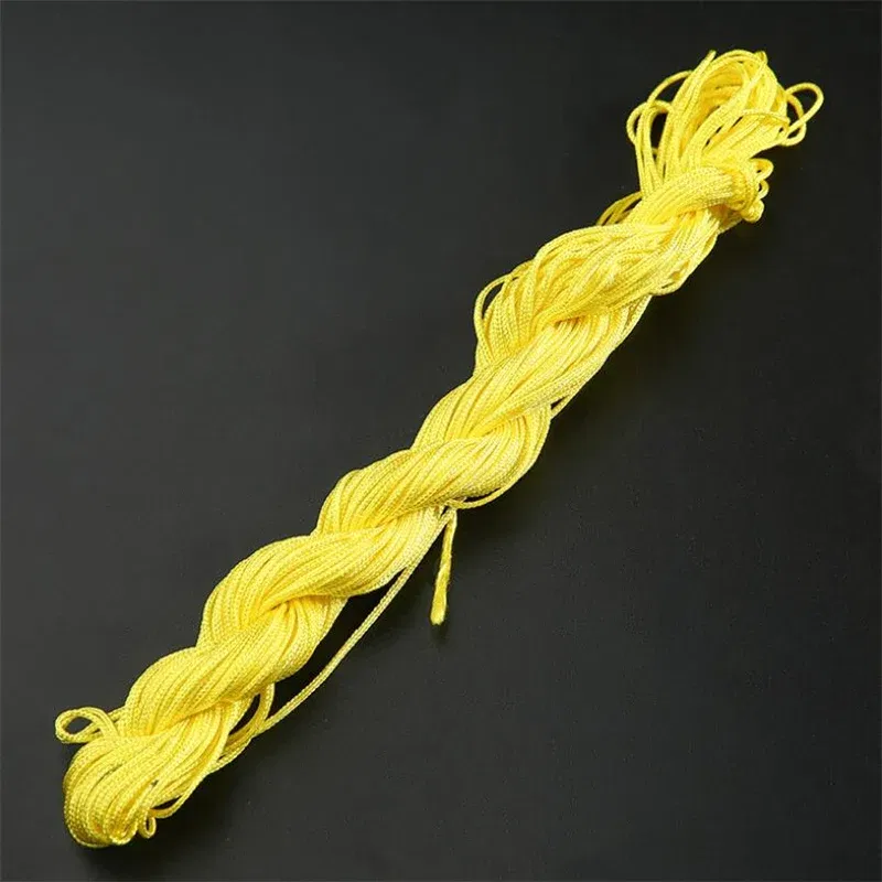 Color: SKY BLUE - 24m Polyester Braided Jade Thread For DIY Handmade Necklace Bracelet Trinket Pendant Braided Accessories Jewelry Making Finding