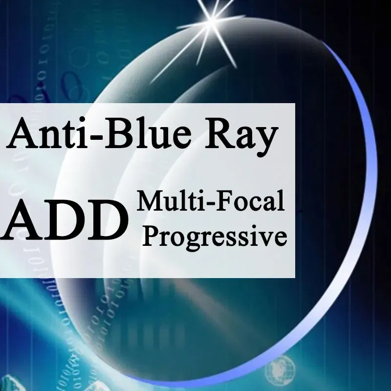 Lenses Color: WHITE, Lens Index: 1.67 - Custom a Pair Of Optical Lens Progressive Multi-focus & Anti-blue Light Myopia Presbyopia Scratch-resistant 1.56 1.61 1.67 Index
