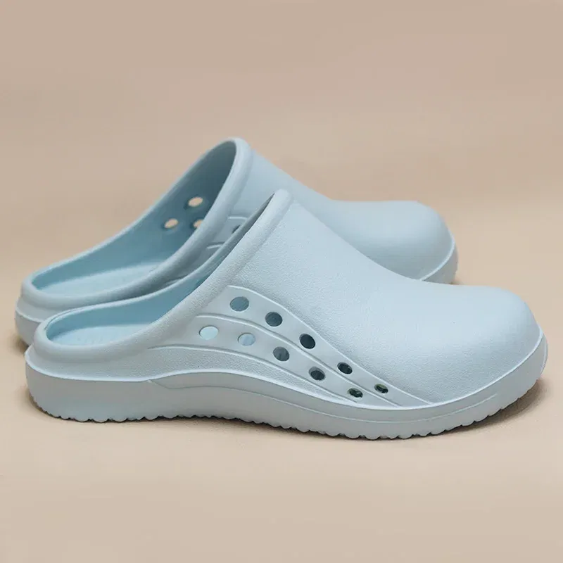 Color: Clear, Shoe Size: 35 - High Quality Scrub Shoes Non-slip Dentist Nursing Clogs Healthcare Service Work Slippers Soft Operating Room Protective Clogs