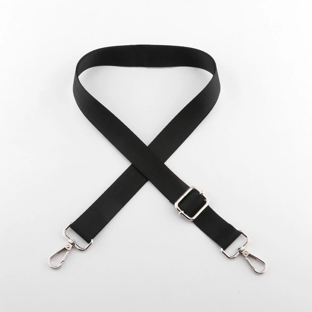 Color: Rose Gold - Shoulder Bag Strap Fashion Wide Replacement Strap For Bags Nylon Woman Messenger Bag Accessories Silver Metal Buckle Bag Straps