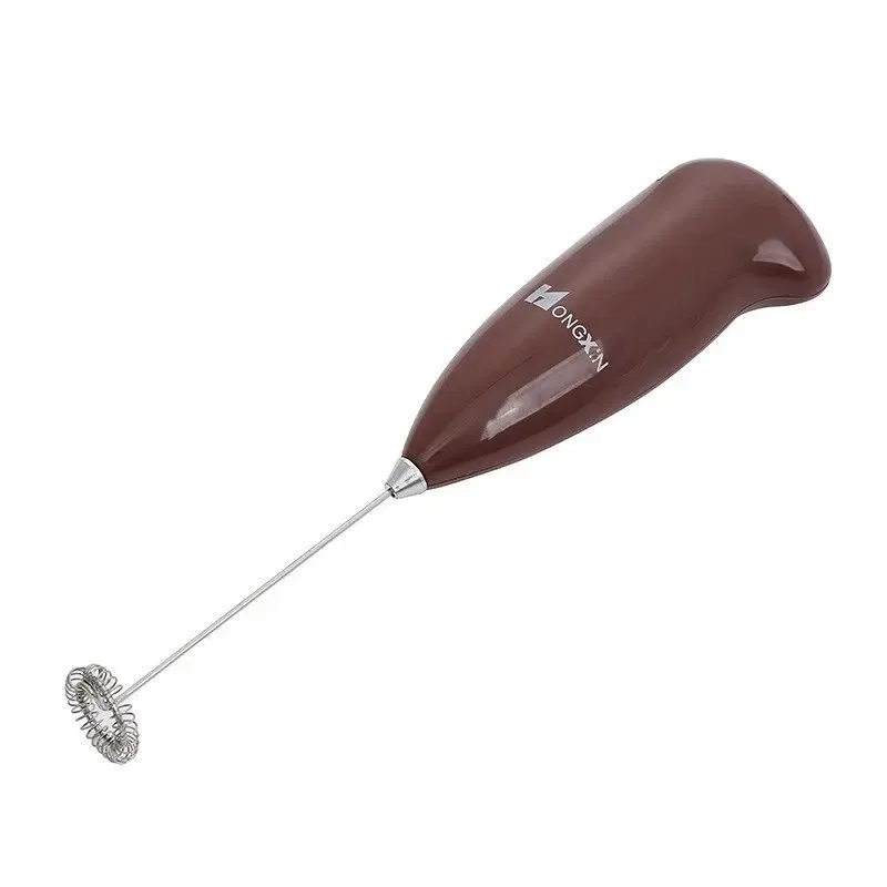 Color: light yellow - Electric Milk Frother Handheld Mixer Coffee Foamer Egg Beater Cappuccino Stirrer Mini Portable Blenders Home Kitchen Whisk Tool