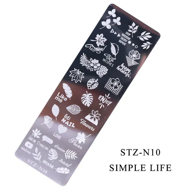 Color: Blue - 12Designs Retro Flower Butterfly Nail Art Templates Stamping Plate Snowflake Animal Lace Stamp Templates Plate Image Decor Tools
