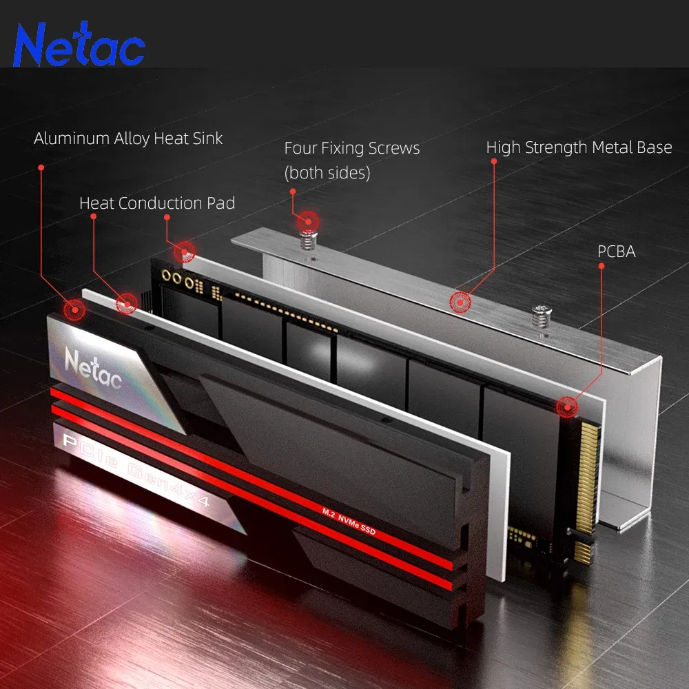 Color: WHITE, Ships From: CHINA - To 7+ Netac M2 SSD 1tb SSD M.2 NVME Hard Disk PCIe 4.0x4 HD 1TB M2 2280 Internal Solid State Drive with Heat Sink for PC