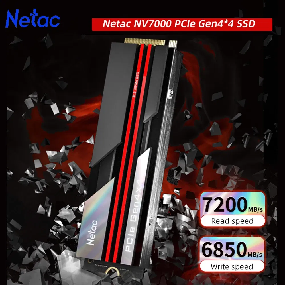 Color: WHITE, Ships From: CHINA - To 7+ Netac M2 SSD 1tb SSD M.2 NVME Hard Disk PCIe 4.0x4 HD 1TB M2 2280 Internal Solid State Drive with Heat Sink for PC