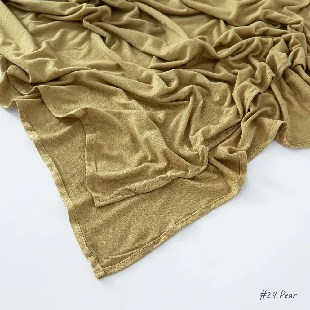 Color: Silver - 29Colors Premium Jersey Hijab Scarf Solid Muslim Long Scarves Turban Shawl Elastic Cotton Arab Headscarf Head Wraps Saudi Hijabs